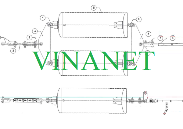 Chuỗi Néo cách điện đôi thủy tinh cho dây dẫn - tải trọng 120kN