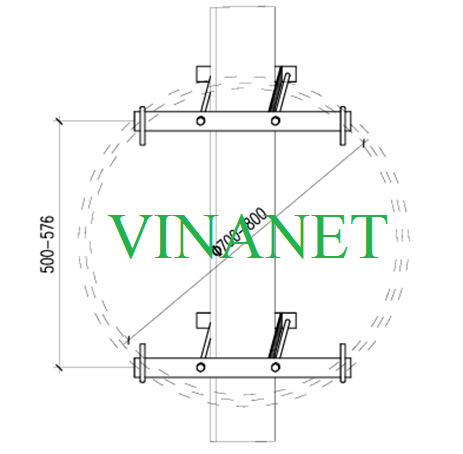 Giá cuốn cáp dự phòng cột Thép