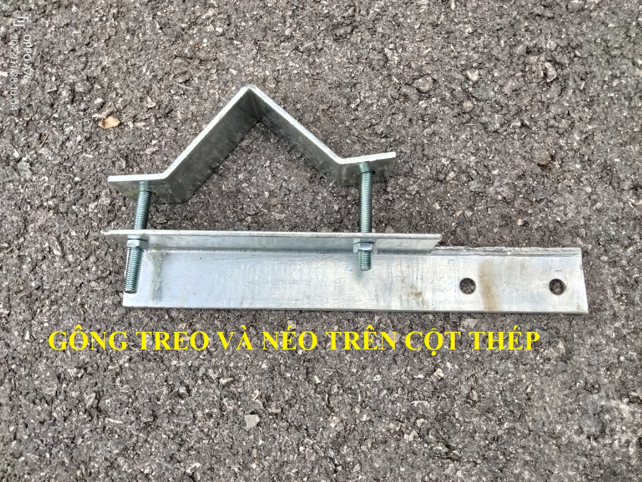 Gông treo, néo trên cột Thép